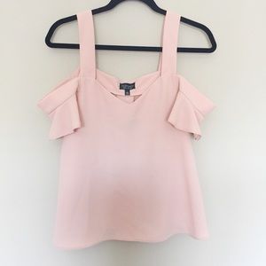 Light pink cold shoulder top